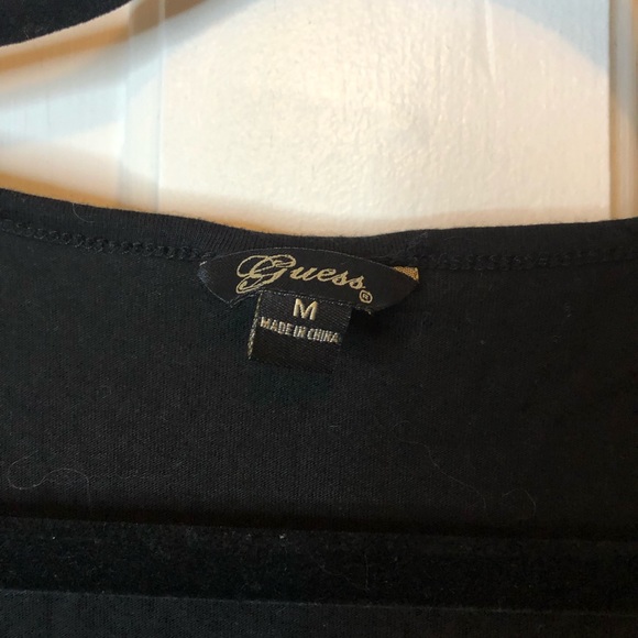 NWOT Black Guess Crop Top - Picture 3 of 3